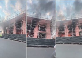 شاهد بالڤيديو حجم الحريق المهول الذي التهم مقهى بمراكش