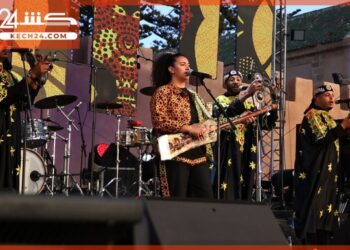 بالڤيديو.. عرض كناوي استثنائي لهند نعير يشعل حماس الجمهور في حفل اختتام مهرجان كناوة