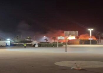 ألسنة اللهب تدمر أجزاء واسعة من ملعب قرب بأكادير