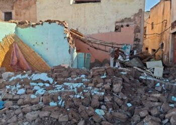 بسبب الامطار انهيار منزل بحي سيدي مبارك بمراكش + صور