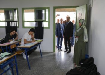 وزير التعليم يتفقد أجواء انطلاق الامتحان الوطني الموحد لنيل شهادة البكالوريا