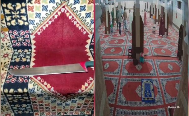 شاهد بالڤيديو لحظة اعتقال شاب عشريني حاول قتـ ـل إمام مسجد بالشويطر