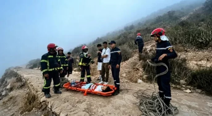 عملية إنقاذ ناجحة لسياح بريطانيين بعد تعرض أحدهم لإصابة بأكادير أوفلا