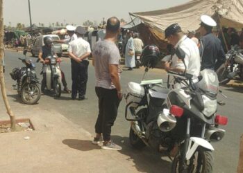 الفرقة الولائية للسير الطرقي بمراكش تواصل حملاتها بشارع الواد بمراكش
